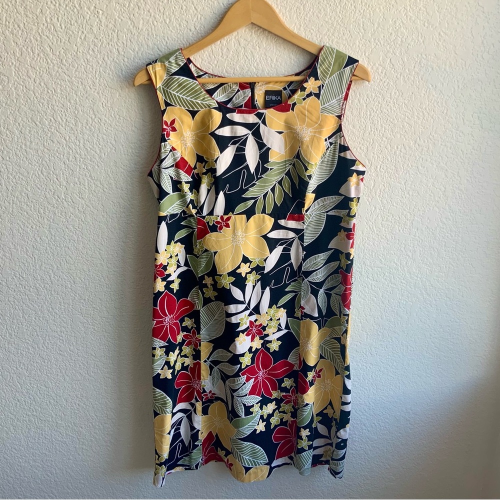 ERIKA Tropical Print Dress, Sz 12